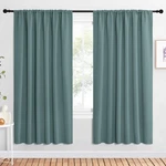 Panel Curtains 62 X 72 Thermal Insulated Greyish Blue Blackout Nicetown. Fixed Price $59.99.