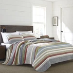 Eddie Bauer Salmon Ladder Quilt Set 3PC 100% Cotton Soft Lightweight Breathable. Fixed Price $139.99.