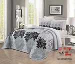 Grand Linen 3-PIECE Fine Printed Oversize (115" X 95") Quilt Set Reversible. Fixed Price $54.60.
