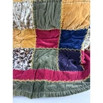 Field Gear Home Collections Velvet Patchwork Quilt Blanket 52" X 58" Fall Colors. Fixed Price $54.99.