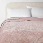 King Luxe Diamond Stitch Velvet Quilt Mauve Threshold: Oeko-tex. Fixed Price $33.99.