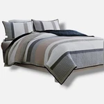 Nautica Blue Striped Tideway Cotton Reversible Quilt, King. Fixed Price $94.50.