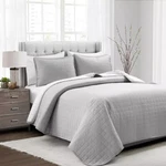 Lush Decor Quilt Farmhouse Textured Breathable Lightweight, Gray, Full/queen. Fixed Price $79.99.