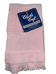 Charles Craft Maxton Light Pink Velour Guest Towel Cotton 14COUNT 12 X19.5 New. Fixed Price $9.99.