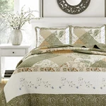 Laura Green Real Patchwork Reversible 100%COTTON Quilt Set, Bedspread, Coverlet. Fixed Price $59.99.