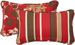 Reversible Floral Stripe Indoor/outdoor Accent Throw Pillow, Plush Fill, Weather. Fixed Price $77.99.