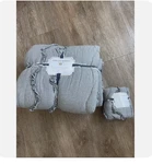 Pottery Barn Teen Emily & Meritt Scallop Ruffle Twin Quilt + Sham Standard. Fixed Price $135.00.
