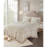 Madison Park King Bedspread Set Beige Chenille Tufted 3PC Luxury Bedding. Fixed Price $128.00.