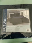 Future Soft Embroidered Velvet 3-PIECE Quilt Set Midnight Blue Queen. Fixed Price $67.50.