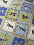 Vintage Pottery Barn Kids Airplane Quilt Green Blue Comforter Full 82 X84. Fixed Price $75.00.