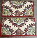 Pottery Barn 2-EURO Adina Paisley Medallion Pillow Shams Red Yellow. Fixed Price $39.95.