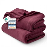 Bedsure Gentlesoft Fleece Throw Blanket (50" X 60"), Burgundy Red. Fixed Price $30.69.