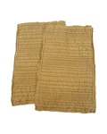West Elm Linen King Pillow Shams Set Of Tan Brown Quilted 20 X 36. Fixed Price $59.95.