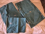 New Anthropologie Emerald Green Bee Boho Queen Size Bedding Duvet Sham Set. Fixed Price $159.00.