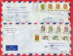 Middle East Iraq Topic Rose / Flower 2 Diff Cover Usa LOT#B1711. Fixed Price $5.00.