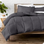 Quilt Set - Full Ultra Soft,all Season Warmth Size,wrought Iron Grey. Fixed Price $64.99.
