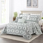 Legacy 5-PIECE Reversible Bedspread Set Soft, Lightweight Quilt For Queen/king. Fixed Price $43.99.