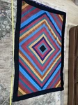 Vintage Traditional Colors Diamond 50 X 84 Quilt Amish Lancaster County Graphic. Fixed Price $499.00.