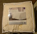 Lush Cor Queen Ruffle Skirt Bedspread- 3 Pc Set Ivory. Fixed Price $31.99.