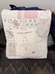 Laura Ashley Full/queen Pink Floral Patchwork Quilt Cotton Reversible New. Fixed Price $99.95.