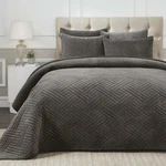 Superior Cotton Velvet 3-PIECE Quilt Set 1 Coverlet 2 Pillow Shams King Gray. Fixed Price $439.00.
