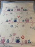 Girl's The Company Store Kids Owls & Flowers Cotton Quilt Twin Size (64 X 89). Fixed Price $99.99.