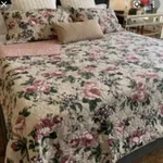 Pottery Barn Adelise Floral Cotton Linen King / Cali Quilt French Country New. Fixed Price $77.77.