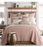 Waffle Blush Full Queen Textured 3-PC- Quilt Set Levtex Home Mills .R7. Fixed Price $69.00.