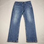 Levis 505 Jeans Mens 32X29 Blue Medium Wash Straight Stretch Denim Tag 32X30. Fixed Price $21.47.