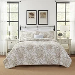 Laura Ashley - Twin Quilt Set Reversible Cotton Bedding Matching Sham. Fixed Price $97.13.