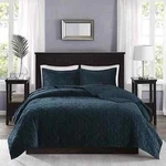 Madison Park Harper Quilted Velvet 3-PC. Coverlet Set, Full/queen, Emerald. Fixed Price $79.00.