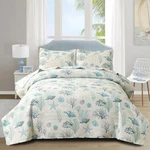 3PCS Ocean Theme Quilts Set Size Lightweight Coastal Full/queen Blue. Fixed Price $61.69.