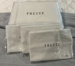 Frette King Country Coverlet Quilt Euro Shams White Portugal $1300 Set. Fixed Price $699.00.