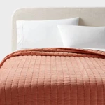 Full/queen Channel Stitch Velvet Quilt Light Terracotta - Threshold. Fixed Price $37.99.