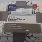 Better Homes Gardens Standard Shams Set Of 2 Gray Embroidered Stripe 100% Cotton. Fixed Price $19.99.