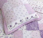 Sweet Lilacs 100% Cotton Quilt Set : Cozy Purple Pink Patch Rag Floral Chic. Fixed Price $109.45.