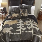 Donna Sharp Moonlit Bear Quilted Rustic Country Lodge Twin** Bedding. Fixed Price $150.00.