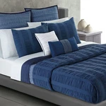 Full / Queen Apt. 9 Ripple Indigo Blue 4-PC Shams, Coverlet & Comforter Set. Fixed Price $179.99.