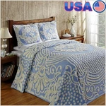 100 Cotton Chenille Bedspread Medallion Design Lightweight Tufted Coverlet New. Fixed Price $100.30.