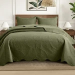 Luxury Bedspread Set 3 Piece Quilted Coverlet Throw Queen King Size Bedding. Fixed Price $24.20.
