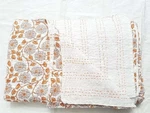 Floral Print Kantha Bedspread Indian Handmade Quilt Throw Cotton Blanket Queen. Fixed Price $76.99.