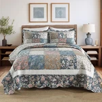Abreeze Quilt Set King Size Reversible Country Farmhouse Floral Real Patchwork. Fixed Price $270.79.