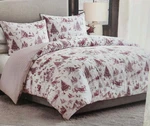 Aspen Home Cotton Quilt Set King Size 3PC Christmas Red Toile Santa Reindeer New. Fixed Price $132.68.
