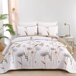 Dinjoy King Size Set FLORAL,3 Pieces Khaki/beige Farmhouse Lightwei. Fixed Price $79.99.