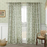 Olive Green Farmhouse Floral Curtains 108 Inches Long For Living Room Spring .... Fixed Price $81.89.