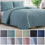 Mellanni Bedspread Coverlet Set 3-PIECE Oversized Cover, Ultrasonic Quilt. Fixed Price $44.97.
