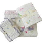 New Pottery Barn Kids Abigail Floral Birds Twin Quilt + Shams Sheet Set. Fixed Price $179.99.