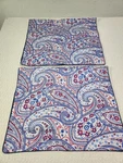 American Living Ralph Lauren Bay Harbour 2 Pillow Shams King Paisley Patriotic. Fixed Price $32.00.