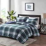 Madision Essentials Parkston Plaid King Bedding Set, Hypoallergenic Navy 3P. Fixed Price $76.99.