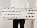 Long Lumbar Throw Pillow Cover 14X36,STRIPE Pattern Cotton Black Boho Extra L.... Fixed Price $38.30.